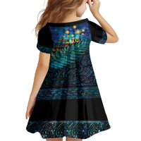 Matariki Te Tau Hou Maori Family Matching Tank Maxi Dress and Hawaiian Shirt New Zealand Silver Fern Night Starry Sky LT9 - Polynesian Pride