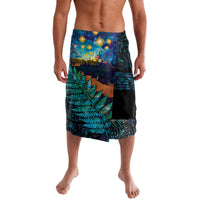 Matariki Te Tau Hou Maori Lavalava New Zealand Silver Fern Night Starry Sky LT9 Black - Polynesian Pride