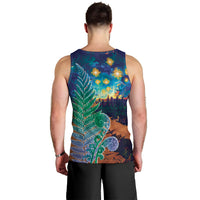 Personalised New Zealand Matariki Art Star Men Tank Top Koru Fern Night Starry Sky LT9 - Polynesian Pride
