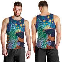 Personalised New Zealand Matariki Art Star Men Tank Top Koru Fern Night Starry Sky LT9 - Polynesian Pride