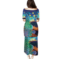 Personalised New Zealand Matariki Art Star Puletasi Koru Fern Night Starry Sky LT9 - Polynesian Pride