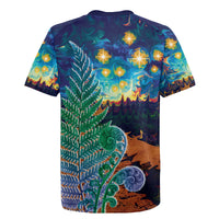 Personalised New Zealand Matariki Art Star Rugby Jersey Koru Fern Night Starry Sky LT9 - Polynesian Pride