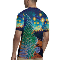 Personalised New Zealand Matariki Art Star Rugby Jersey Koru Fern Night Starry Sky LT9 - Polynesian Pride