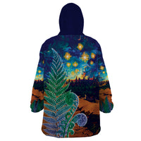 Personalised New Zealand Matariki Art Star Wearable Blanket Hoodie Koru Fern Night Starry Sky LT9 - Polynesian Pride