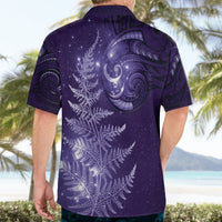 New Zealand Matariki Hawaiian Shirt Purple Milky Way Stars Night Sky LT9 - Polynesian Pride