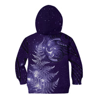 New Zealand Matariki Kid Hoodie Purple Milky Way Stars Night Sky LT9 - Polynesian Pride