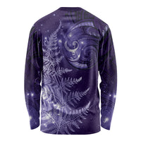 New Zealand Matariki Long Sleeve Shirt Purple Milky Way Stars Night Sky LT9 - Polynesian Pride