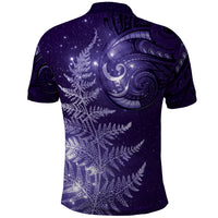 New Zealand Matariki Polo Shirt Purple Milky Way Stars Night Sky LT9 - Polynesian Pride
