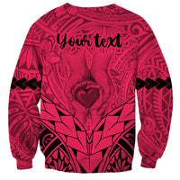 Personalised Polynesian Father's Day Gift For Dad Sweatshirt Super Father In The World - Pink Polynesian Pattern LT9 - Polynesian Pride