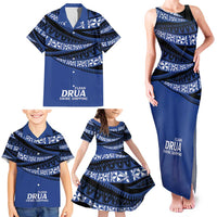 Fiji Rugby Pacific Custom Family Matching Tank Maxi Dress and Hawaiian Shirt Pasifika Tapa Pattern