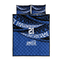 Fiji Rugby Pacific Custom Quilt Bed Set Pasifika Tapa Pattern