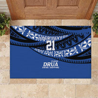 Fiji Rugby Pacific Custom Rubber Doormat Pasifika Tapa Pattern