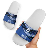 Fiji Rugby Pacific Custom Slide Sandals Pasifika Tapa Pattern - Polynesian Pride