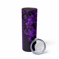 Purple Hawaiian Kakau Turtle Skinny Tumbler Polynesian Tribal LT9 - Polynesian Pride