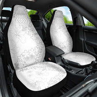 American Samoa Lotu Tamaiti Car Seat Cover White Sunday Plumeria White Vibe LT9 One Size White - Polynesian Pride