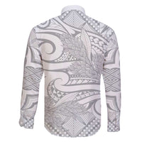 Lotu Tamaiti Samoa Siapo Family Matching Short Sleeve Bodycon Dress and Hawaiian Shirt White Sunday With Teuila Torch Ginger LT9 - Polynesian Pride
