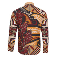 Vintage Samoa Siapo Family Matching Short Sleeve Bodycon Dress and Hawaiian Shirt With Teuila Torch Ginger LT9 - Polynesian Pride