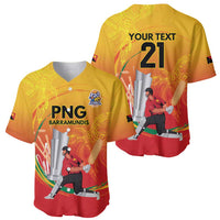 Custom Cricket PNG East Asia-Pacific Baseball Jersey Papua New Guinea Rise to Power LT9 - Polynesian Pride