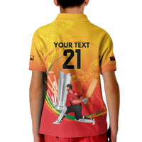 Custom Cricket PNG East Asia-Pacific Kid Polo Shirt Papua New Guinea Rise to Power LT9 - Polynesian Pride