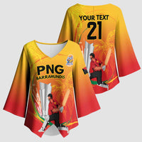 Custom Cricket PNG East Asia-Pacific Kimono Sleeve Blouse Papua New Guinea Rise to Power LT9 - Polynesian Pride
