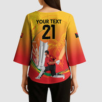 Custom Cricket PNG East Asia-Pacific Kimono Sleeve Blouse Papua New Guinea Rise to Power LT9 - Polynesian Pride