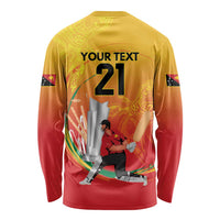Custom Cricket PNG East Asia-Pacific Long Sleeve Shirt Papua New Guinea Rise to Power LT9 - Polynesian Pride