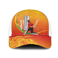 Cricket PNG East Asia-Pacific Mesh Trucker Cap Papua New Guinea Rise to Power LT9 One Size White Gold - Polynesian Pride