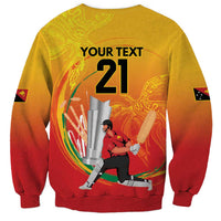 Custom Cricket PNG East Asia-Pacific Sweatshirt Papua New Guinea Rise to Power LT9 - Polynesian Pride
