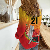Custom Cricket PNG East Asia-Pacific Women Casual Shirt Papua New Guinea Rise to Power LT9 - Polynesian Pride