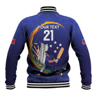 Custom Cricket Samoa East Asia-Pacific Baseball Jacket Samoa Storming the Limits - Polynesian Pride