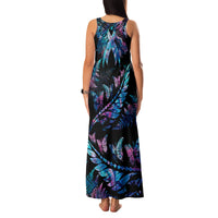 Polynesia Ribbon Butterflies Family Matching Tank Maxi Dress and Hawaiian Shirt Silver Fern Breast Cancer With Papua Shell Pattern LT9 - Polynesian Pride