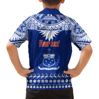 Personalised Toa Samoa Christmas Family Matching Tank Maxi Dress and Hawaiian Shirt Samoa Siva Tau Manuia Le Kerisimasi Blue Vibe LT9 - Polynesian Pride