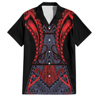 Custom New Zealand Hawaiian Shirt Maori Kiwiana Pattern Tukutuku Motif LT9 Red - Polynesian Pride