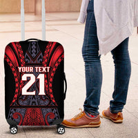 Custom New Zealand Luggage Cover Maori Kiwiana Pattern Tukutuku Motif