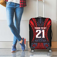 Custom New Zealand Luggage Cover Maori Kiwiana Pattern Tukutuku Motif