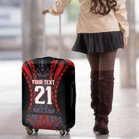 Custom New Zealand Luggage Cover Maori Kiwiana Pattern Tukutuku Motif