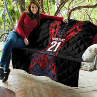 Custom New Zealand Quilt Maori Kiwiana Pattern Tukutuku Motif
