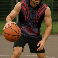 Custom New Zealand Sleeveless Hoodie Maori Kiwiana Pattern Tukutuku Motif LT9 - Polynesian Pride