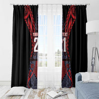 Custom New Zealand Window Curtain Maori Kiwiana Pattern Tukutuku Motif