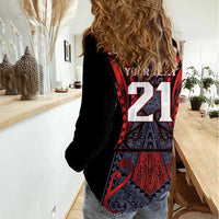 Custom New Zealand Women Casual Shirt Maori Kiwiana Pattern Tukutuku Motif LT9 - Polynesian Pride