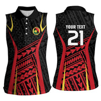 Custom Oceania Football Papua New Guinea Women Sleeveless Polo Shirt Polynesian Tribal Pattern LT9 - Polynesian Pride
