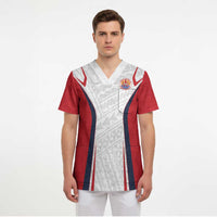 Custom Oceania Football Tahiti Scrub Top Polynesian Tribal Pattern LT9 - Polynesian Pride