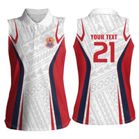 Custom Oceania Football Tahiti Women Sleeveless Polo Shirt Polynesian Tribal Pattern LT9 - Polynesian Pride