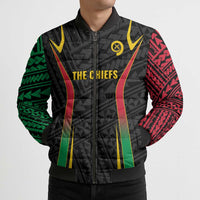Custom Oceania Football Vanuatu Bomber Puffer Jacket Polynesian Tribal Pattern