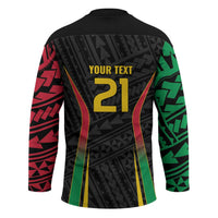 Custom Oceania Football Vanuatu Hockey Jersey Polynesian Tribal Pattern