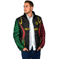 Custom Oceania Football Vanuatu Padded Jacket Polynesian Tribal Pattern