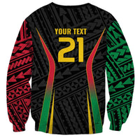 Custom Oceania Football Vanuatu Sweatshirt Polynesian Tribal Pattern