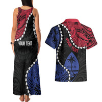 Personalized Guam 80th Anniversary Liberation Day Couples Matching Tank Maxi Dress and Hawaiian Shirt Tano I Man Chamoru Since 1944 LT9 - Polynesian Pride