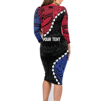 Personalized Guam 80th Anniversary Liberation Day Family Matching Long Sleeve Bodycon Dress and Hawaiian Shirt Tano I Man Chamoru Since 1944 LT9 - Polynesian Pride