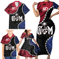 Personalized Guam 80th Anniversary Liberation Day Family Matching Short Sleeve Bodycon Dress and Hawaiian Shirt Tano I Man Chamoru Since 1944 LT9 - Polynesian Pride